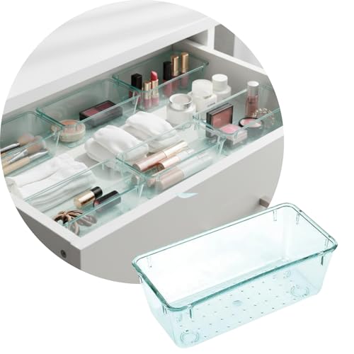 Kit Organizador Modular para Gavetas em Acrílico Transparente, 6 Peças