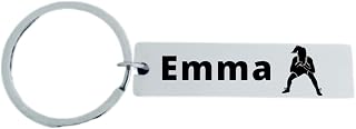 Personalized Wrestling Keychain, Custom Engraved Wrestling Gifts, Wrestling Jewelry Accessories
