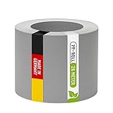 TerraUno - Polypropylen Sichtschutzstreifen für Doppelstabmattenzaun - RAL 7040 I 26mx19cm als Rolle I Qualität Made in Germany I PP Sichtschutz für den Zaun