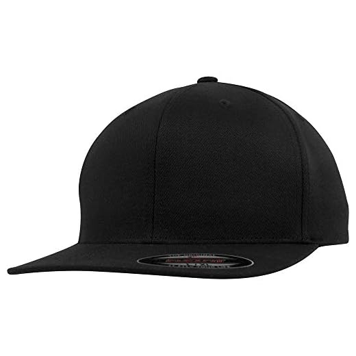 Flexfit Cotton Twill Fitted Cap, Black, XXL
