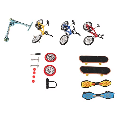 ZAWELIYO Mini Finger Skateboards Toys Set for Kids Children Decorative Parts Finger Toys Alloy Plastic Light Weight Fun Needs Adults Teens