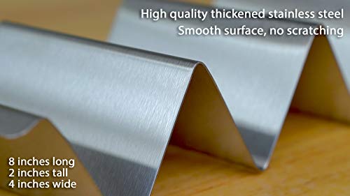 image for Aquach Taco Holders Stainless Steel Set of 2, Oven&Grill&Dishwasher Sa