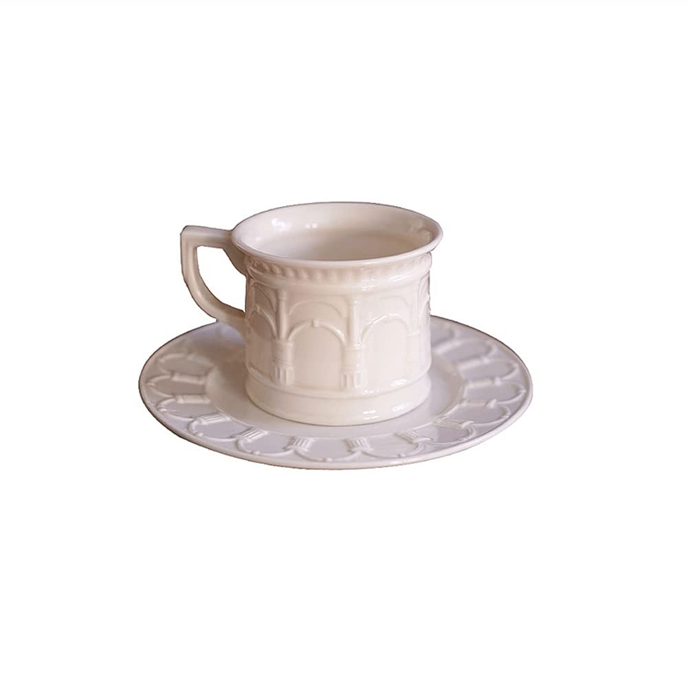 Set di tazze da caffè in porcellana, tazza da tè in porcellana, tazza da tè pomeridiano, americano riutilizzabile e piattino, tazze da cappuccino dipinte a mano, tazze da tè, succhi, bevande miste, bi