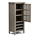 SIMPLIHOME Warm Shaker 12-Bottle SOLID WOOD 23 inch Wide Transitional High Storage Wine Rack in Distressed Grey for the Living Room, Dining Room and Kitchen