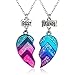 2 collane Confezione da BFF Collana dell'amicizia Best Friends for Girls Regali di compleanno Regali a catena con ciondolo,Collana a forma di cuore immagine