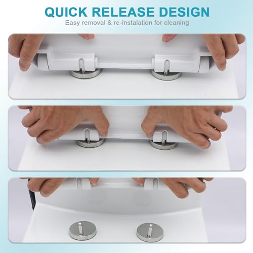 Inodoro de una pieza alargado, compacto, con asiento de cierre suave y kit completo de instalación, altura ADA para sillas, descarga de alta eficiencia de 1,28 GPF, distancia de instalación de 12 pulgadas, color blanco miniatura 6