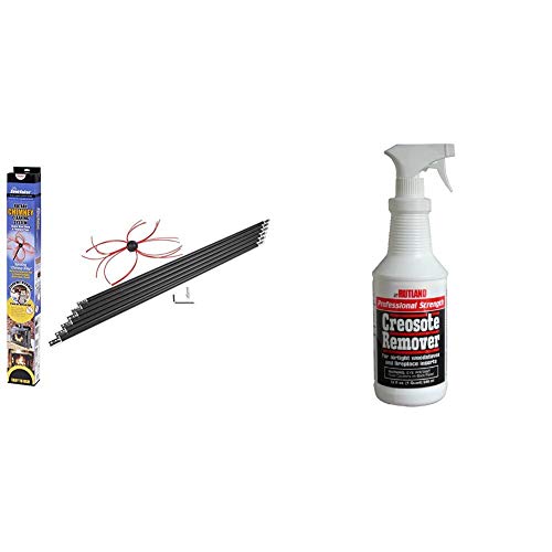 Gardus RCH205-B SootEater Rotary Chimney Cleaning System & Rutland Products Rutland Liquid Creosote Remover, 32 fl.oz