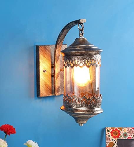 SINOMAN Golden Antique Classic Retro Wall Light Fixture Vintage-Inspired Elegant Design for Home Décor, Living Room, Bedroom, Hallway and Home Ambiance Lighting (Without Bulb)