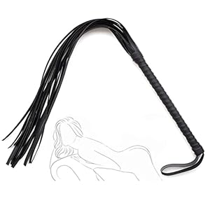 Zwart lederen zweep paar rijden zweep zweep cosplay