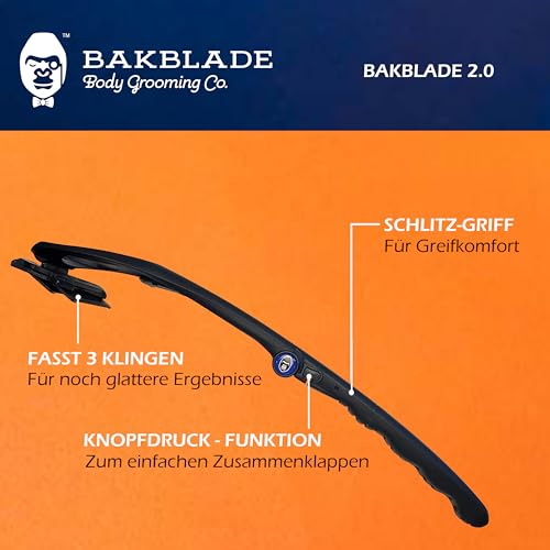 Rückenrasierer baKblade 2.0 Plus für Herren mit ergonomischem Design