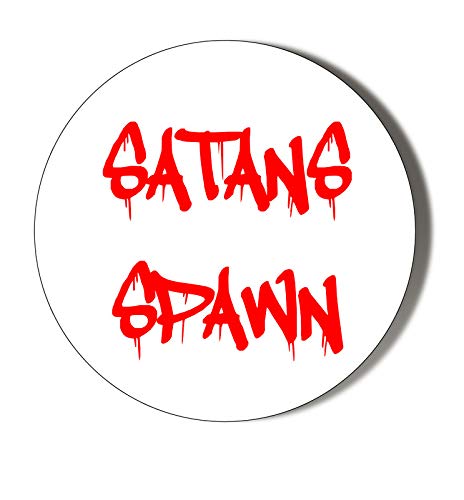 Humour - SATANS Spawn - ROUGE SUR BLANC - 58mm Décapsuleur magnétique Cover