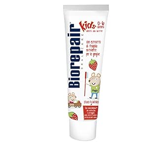 Biorepair, Kids Tandpasta voor kinderen, 0-6 jaar, tandpasta voor kinderen, zonder fluor, smaak, fruit, anticaria, voor…