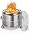 CIAYS Smokeless Firepit, 19 Inch Fire Pit for Camping with Patented Technology, Portable Fire Pit for Outside with Steel Grill Rack, Fire Poker, and Bag, Easy Setup and Storage, Wood Burning