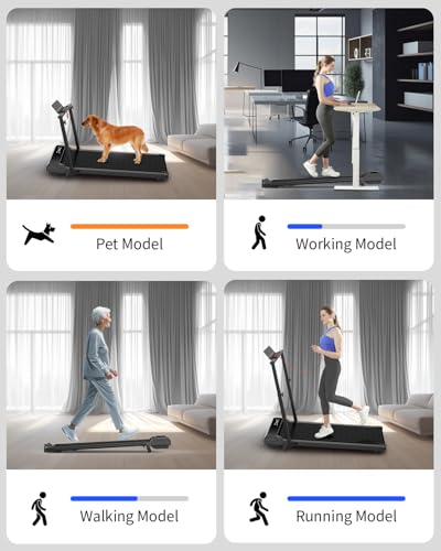 Image of Walking Pad Treadmill Under Desk,Walking Pad for Office Home,Portable Mini Treadmill,2 in 1 Walking Jogging with Remote Control, LED Display