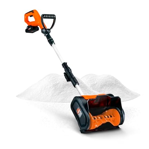 SuperHandy Snow Thrower / Power Shovel, Cordless Rechargeable DC 20V, Handheld, Lightweight | 10" in. Width 5" in. Depth, 25' ft Throwing Distance, 300 lbs per Min