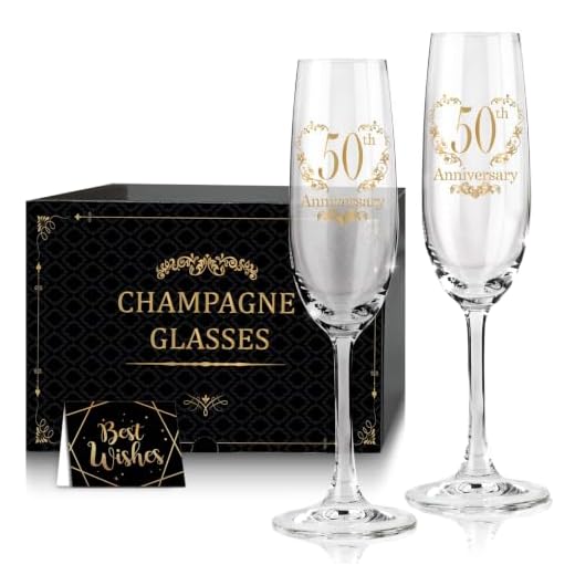 Tom Boy 50th Anniversary Champagne Flutes Gifts, Anniversary Couples Gifts