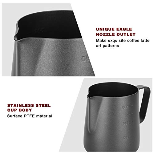 Jarra de café expresso para cozinhar, jarras de leite para cozinhar a vapor, resistente à corrosão p