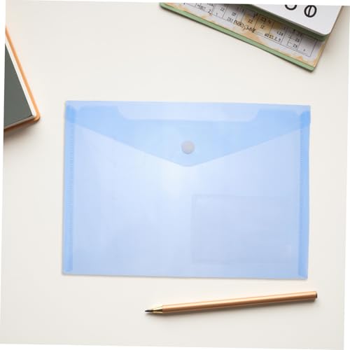 Pochettes transparentes A5 en PP indéchirable et imperméable avec bouton-pression FUOYLOO