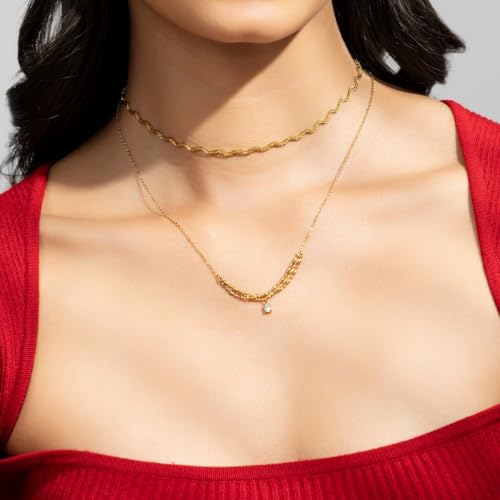 Aaishwarya gold anti-tarnish necklace – image 5