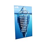 Cabilock Motivationsposter Wandbild Eisberg Wandbildposter 