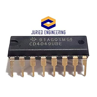 CD4049UBE CD4049 CMOS Hex Inverting Buffer/Converter Breadboard-Friendly IC DIP-16 (1 Piece)