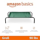 Amazon Basics Kühlendes erhöhtes Hund Haustierbett, Grün, Größe L, L 130 x B 80 x H 19 cm