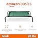 Amazon Basics Kühlendes erhöhtes Hund Haustierbett, Grün, Größe L, L 130 x B 80 x H 19 cm