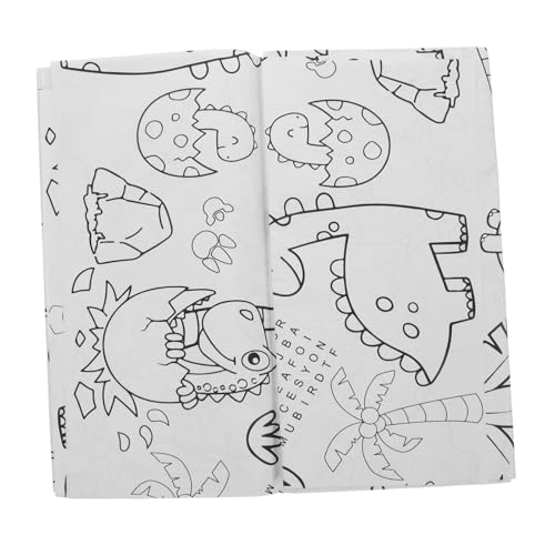 PartyKindom Fondo de Pantalla de Dinosaurios Gigantes para Colorear Mantel Desechable para Fiestas Infantiles Decoración de Cumpleaños Estampado de Dinosaurio Lindo