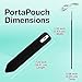 BoxWave Stylus Pouch Compatible with XP-Pen Deco MW - Stylus PortaPouch, Pen Stylii Holder Carrier Portable Self-Adhesive - Jet Black