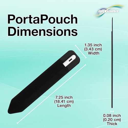 Image of BoxWave Stylus Pouch Compatible with EVICIV Raspberry Pi 4 Touchscreen Monitory (5 in) - Stylus PortaPouch, Pen Stylii Holder Carrier Portable Self-Adhesive - Jet Black