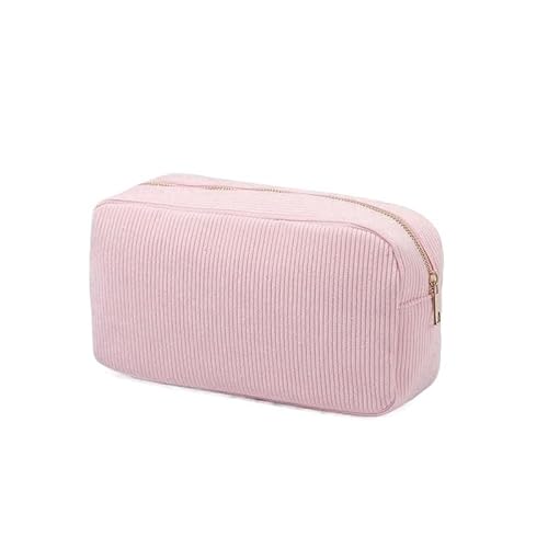 YMGSCC Ladies' Vertical Striped Storage Bag Velvet Surface Portable Toiletry Makeup Bags
