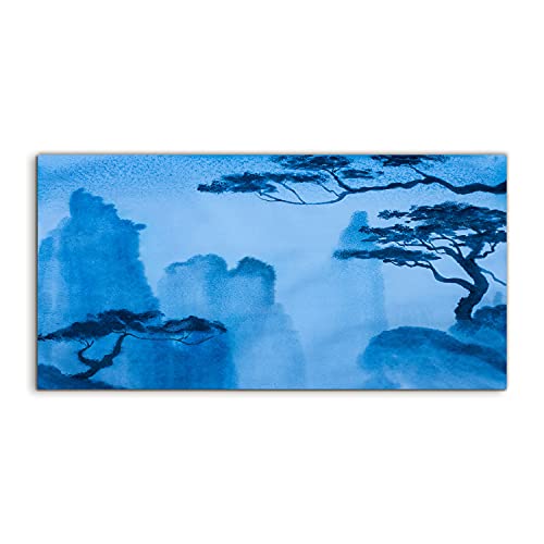Photo acryl 120x60cm de paysage naturel asiatique pour créer un salon zen