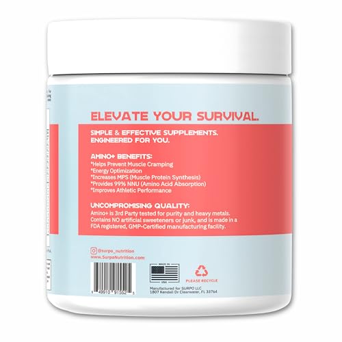 Image of Essential Amino Acids Supplement & Sugar Free Electrolytes Powder - Keto EAA + BCAA Amino Energy Powder - BCAA Electrolyte Hydration Powder Drink for Post Workout Recovery & Muscle Support 30 Servings