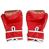 VINTORKY Boxhandschuhe Sparringshandschuhe aus PU Leder 6 oz Verstellbar Atmungsaktiv für Kickboxen und Thaiboxen im Trainingsbetrieb