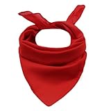 Gsyziux 21'X 21' Bandanas for Men Women, Solid Color Mens Neckchiefs for Beach Vacation Travel Daily (Red)