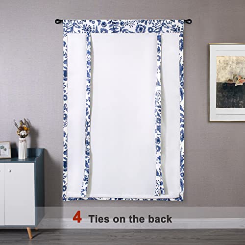 Driftaway 810063211714 Julia Watercolor Blooming Flower Floral Tie Up Curtain Thermal Insulated Blackout Window Adjustable Balloon Curtain Shade thumb #6