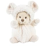 Peluche suave de 15 cm Teddys Rothenburg Peluche de ratón Ziggy de 15 cm, sentado, color blanco, oso de peluche