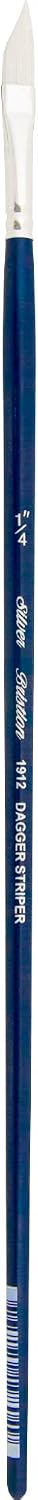 Silver Brush Limited 1912 Bristlon Dagger Striper Brush for Acrylic and Oil Paintings, Size 3/8 Inch, Long Handle, Cobalt Blue