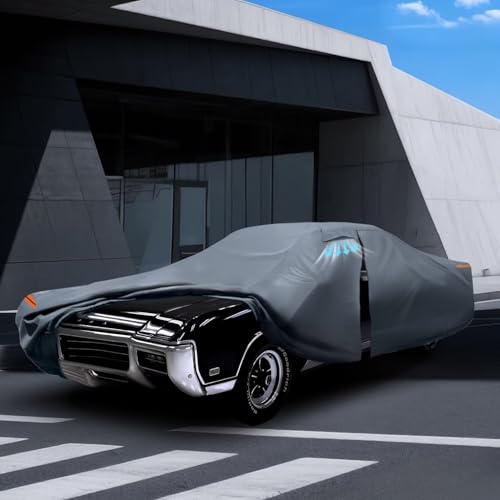 Waterproof Riviera(1966-2000) Car Cover with Breathable Vents, [2025 Upgrade] Premium Covers with Cotton Liner and Zipper Door, Sun Rain Snow Dust Uv Protection.(Gift with Towel) by Dozentro - Used condition - Image 8