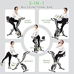 BARWING Stationary Exercise Bike for Home Workout, 5 IN 1 Foldable Indoor Cycling Bike for Seniors, 350LB Capacity, 16-Level Magnetic Resistance, Seat Backrest Adjustments - Image 5