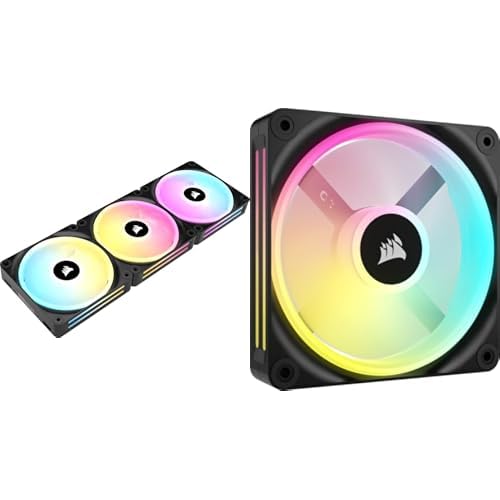 Corsair iCUE LINK QX120 RGB ventiladores potentes con rodamiento magnético de cúpula