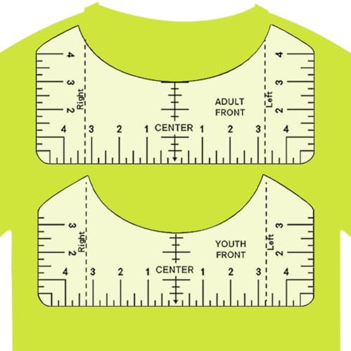 Tshirt Ruler Guide for Vinyl Alignment, T Shirt Rulers to Center Designs, Tee Shirt Ruler HTV Alignment Tool Placement Shirt Alignment Tool for Adult Youth