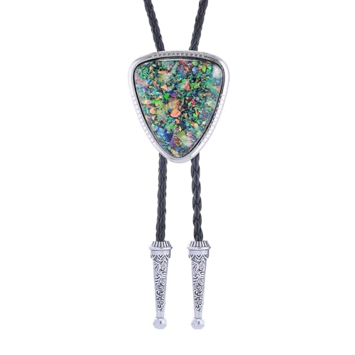 Image of Btilasif Bolo Tie for Women, Scorpion Bolo Tie Vintage Western Cowboy Stone Leather Neckties, Cowboy Gifts for Men