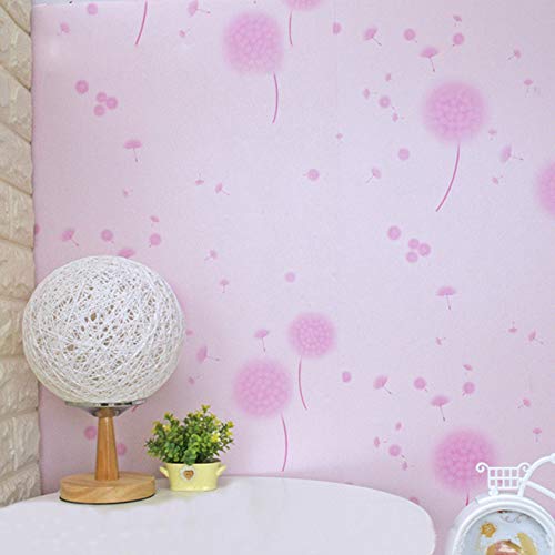 Image of Amazon Brand - Solimo PVC Self-Adhesive Wallpaper, Pink Dandelion, 45 x 500 cm
