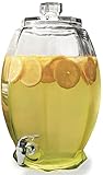 Circleware Cranston Huge Glass Beverage Drink Dispenser, 3 gallon, Clear