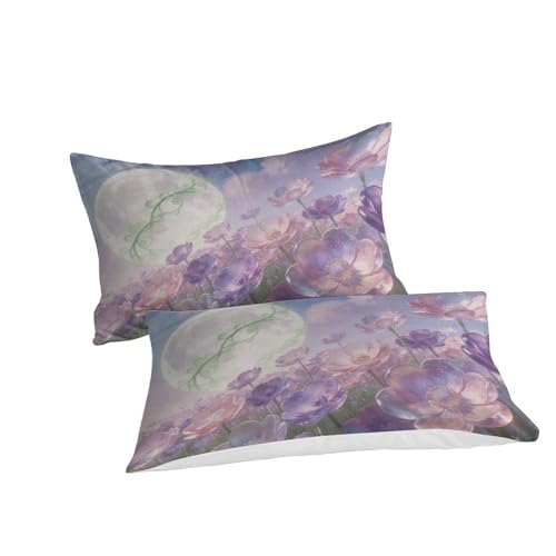 Housse de couette 3D pour lit simple anti-plis avec parure de lit fleurie en microfibre