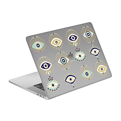 Skin vinyle MacBook Pro 16 A2141 Cat Coquillette bleu or mauvais oeil