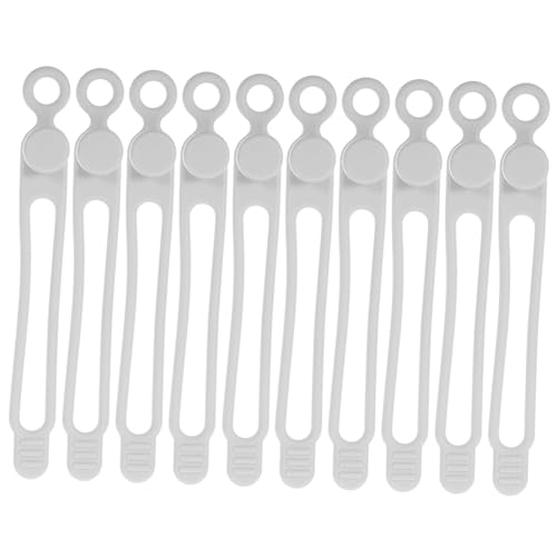 10 piezas de organizadores de cables de silicona reutilizables para manejo de cables de escritorio miniatura 1