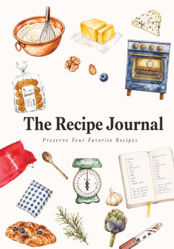 Recipe book for own recipes, Blank Recipe Book to Write in Your Own Recipes, 120 pages,Recipe Journal,Portable Cookbook to Fill in, Premium Blank ... Blank Recipe Journal 7" x 10", Ideal Gift image 2