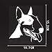 Owenqian Adesivi Auto, 14.7CMX15.2CM Animal Decal Pet Bull Terrier Dog PVC Adesivo per auto Nero/Argento